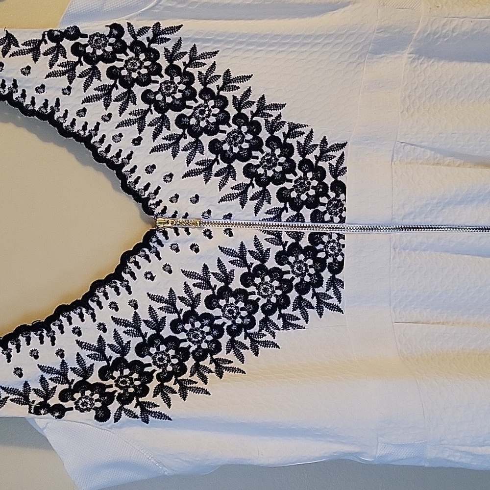 Kate Spade White and Black Midi Dress - Picture 8 of 9